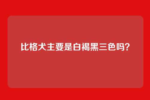 比格犬主要是白褐黑三色吗？