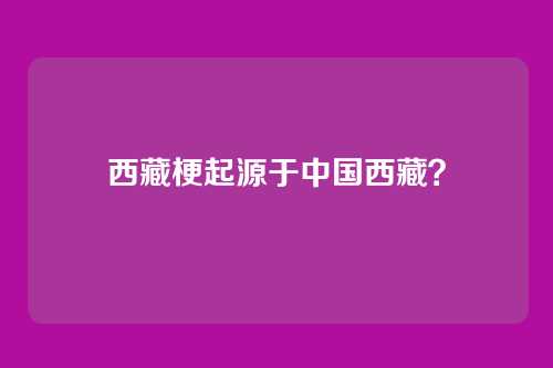 西藏梗起源于中国西藏？