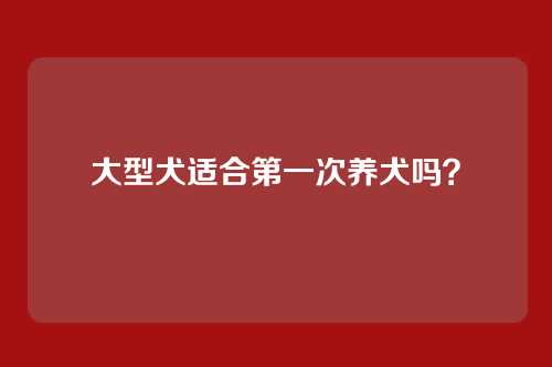 大型犬适合第一次养犬吗？