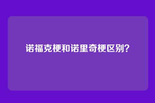 诺福克梗和诺里奇梗区别？