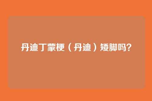 丹迪丁蒙梗(丹迪)矮脚吗?