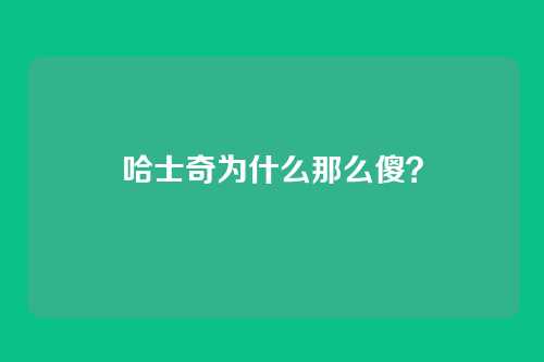 哈士奇为什么那么傻？