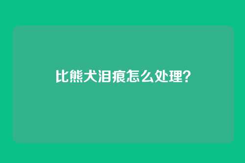 比熊犬泪痕怎么处理？