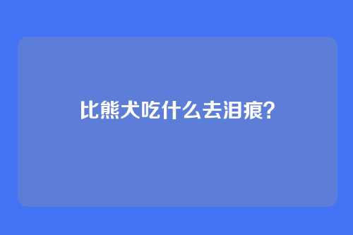 比熊犬吃什么去泪痕?