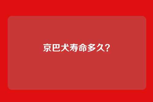 京巴犬寿命多久？