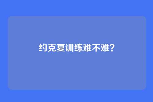约克夏训练难不难?