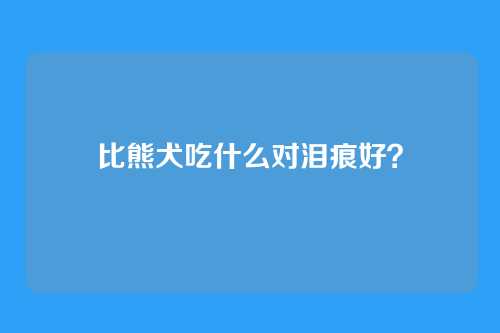 比熊犬吃什么对泪痕好？