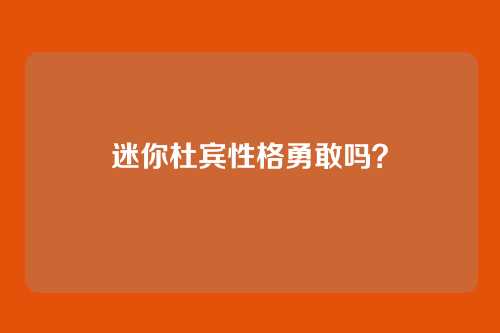 迷你杜宾性格勇敢吗？