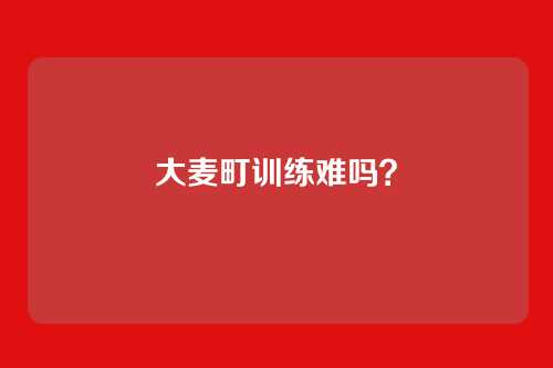 大麦町训练难吗?