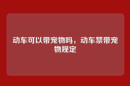 动车可以带宠物吗,动车禁带宠物规定