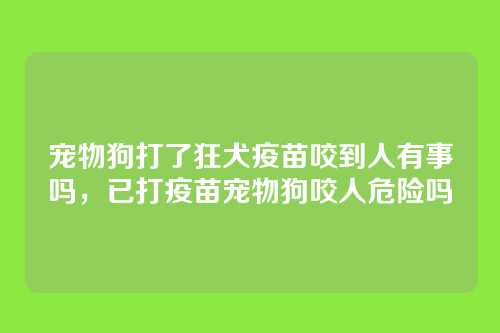 宠物狗打了狂犬疫苗咬到人有事吗,已打疫苗宠物狗咬人危险吗
